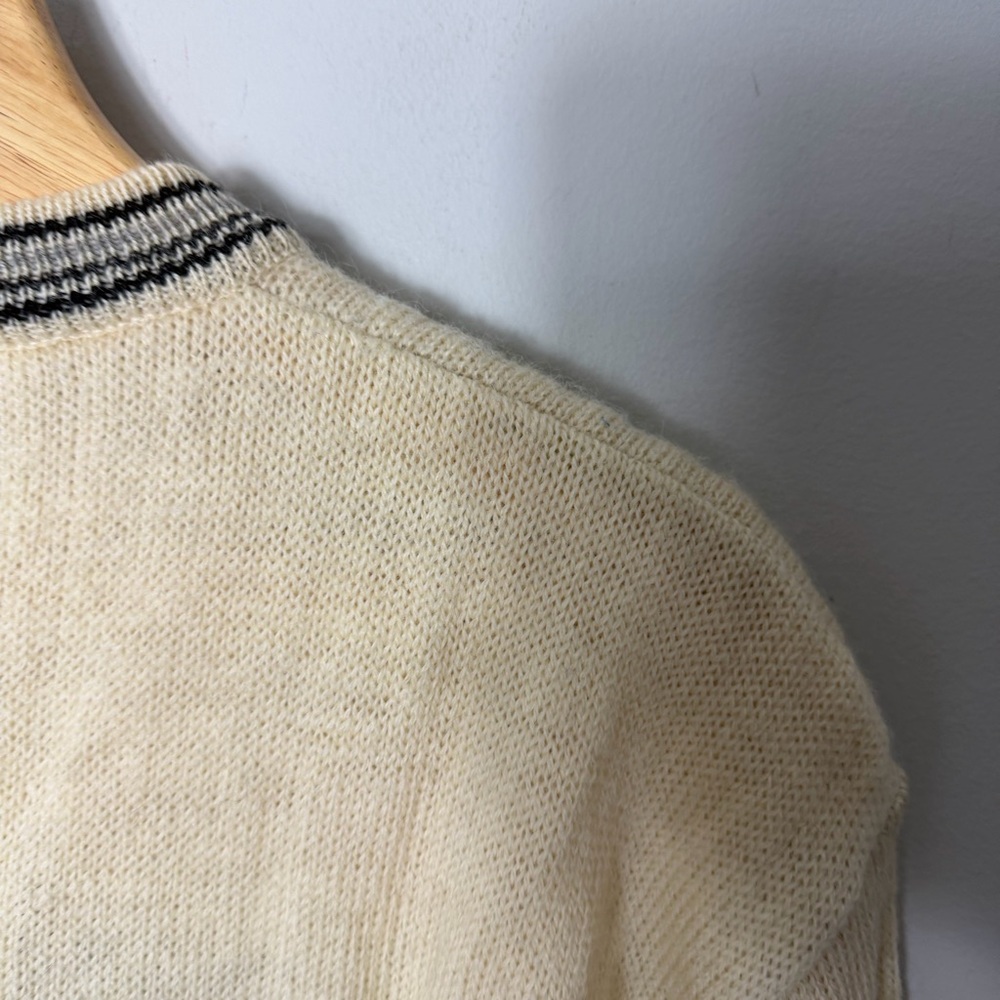 Vintage Westmorland Knit 100% Wool Sweater City Neutrals Crewneck Size Large *O - Picture 10 of 14
